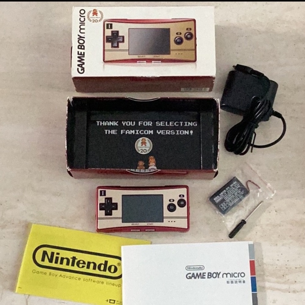 Nintendo Mario 20th Anniversary Game Boy Micro Console CIB Complete Backlit GBA